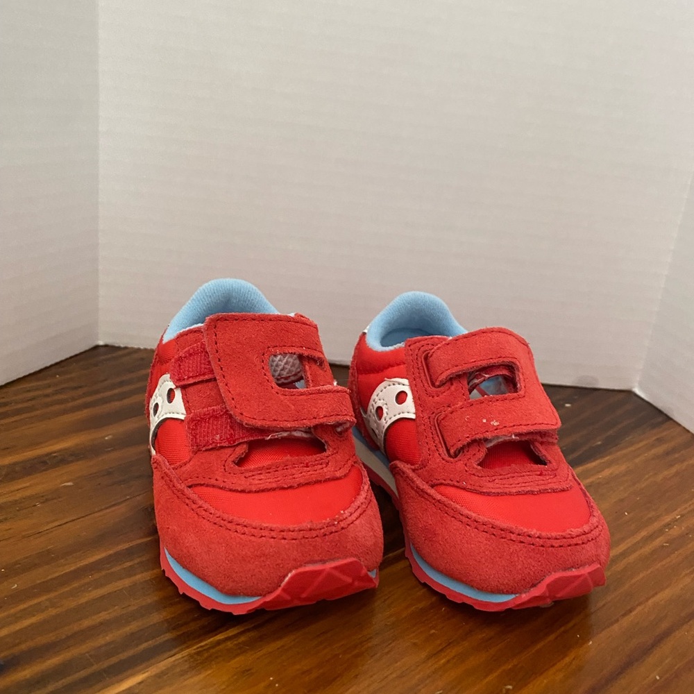 Saucony Toddler Red and Blue Velcro Sneakers